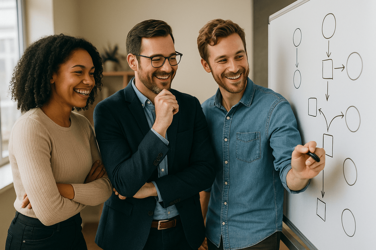 Equipo jurídico de Pleitex analizando estrategia en pizarra